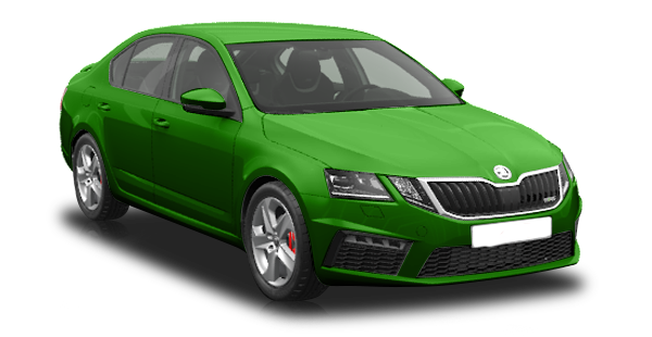 Skoda Octavia RS зеленые суппорта